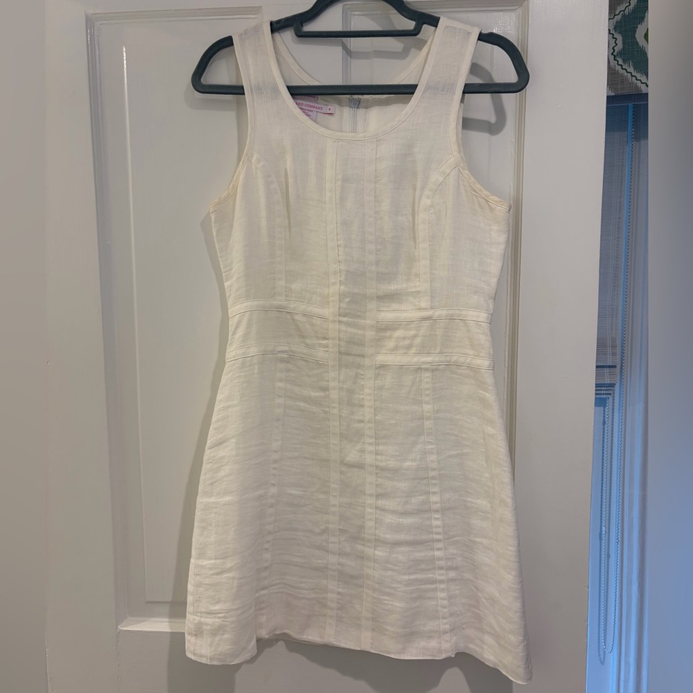 Island Company Cream Sleeveless Mini Linen Dress size S